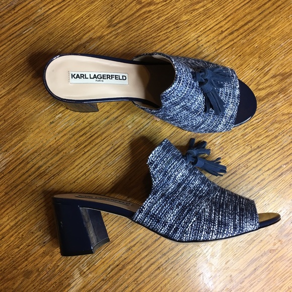 Karl Lagerfeld Shoes - Karl Lagerfeld Hettie 2 Block Heels Sz 8.5 Blue